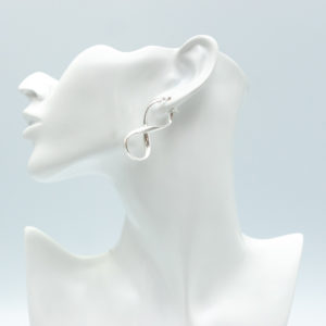 Large Infinity Sterling Silver Earrings